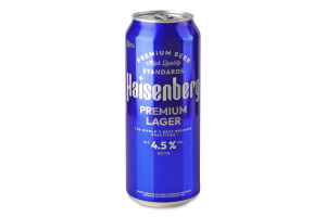 Пиво 500мл 4.5% светлое фильтрованное пастеризованное Премиум Лагер Haisenberg ж/б