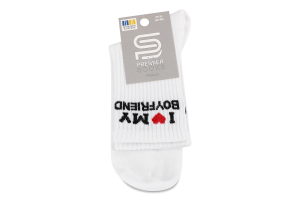 Шкарпетки жіночі з написом з високою резинкою р.23-25 Premier Socks