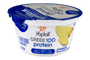 Yoplait Greek 100 Protein Fat Free Yogurt Pineapple