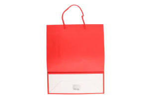 Пакет подарочный красный 26х32х10см №CSPB011 Greenwich Products Co. Limited 1шт
