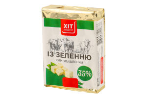 Сир плавлений з зеленню скибковий 35% 70г Хіт Продукт