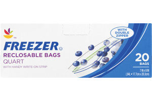 Ahold Reclosable Bags Freezer - Quart