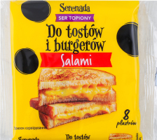 Сир плавлений Салямі скибочки 130г 40% Serenada