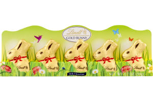 Lindt Milk Chocolate Gold Bunny - 5 CT