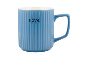 Чашка 400мл кольорова кераміка рубчик в асортименті