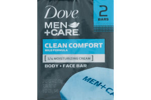 Dove Men + Care Clean Comfort Body + Face Bar - 2 CT