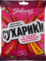Сухарики ржано-пшеничные Охотничьи колбаски Big pack Jokers м/у 100г