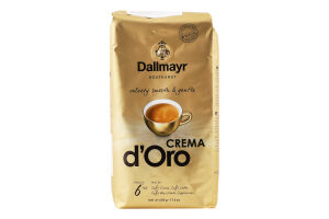 Кава Crema d'Oro в зернах смажена 500г м/у Dallmayr