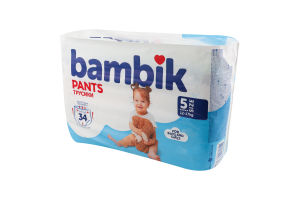 Трусики-підгузники для дітей 12-17кг 5 Pants Bambik 34шт