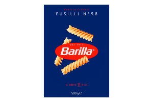 Изделия макаронные из твердых сортов пшеницы Fusilli №98 Barilla к/у 500г