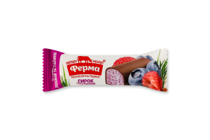 Сырок глазированный 16% с кранчами голубики и малины Ферма м/у 36г