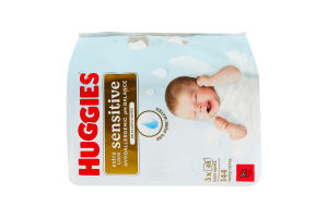 Салфетки влажные детские Sensitive Extra care Huggies 3х48шт
