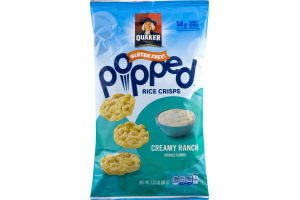 Quaker Gluten Free Popped Rice Crisps Creamy Ranch