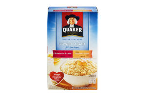 Quaker Instant Oatmeal Lower Sugar Strawberries & Cream / Peaches & Cream - 10 CT