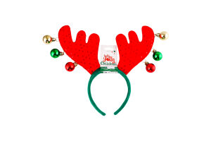 Обруч д/вол MBM My Home РіздвОлень чер380ммMH-1250