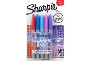 Sharpie Fine Electro Pop Permanent Marker - 5 CT