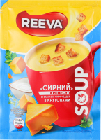 Крем-суп швидкого приготування зі смаком сиру Чеддер з крутонами Сирний Reeva м/у 17г