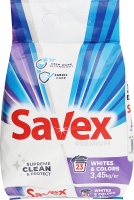 Засіб миючий порошкоподібний для автоматичного прання Whites&Colors Premium Savex 3.45кг