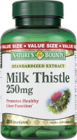 Nature's Bounty Milk Thistle 250mg Herbal Suppletment Capsules - 200 CT