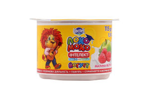 Йогурт 1.5% с наполнителем Малина-Яблоко Интеллект Локо Моко ст 115г