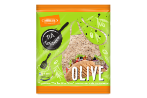 Тортилья оливковая с чиа и льном Olive Tia Tortilla Київхліб м/у 200г