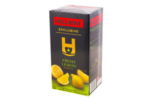 Чай черный байховый мелкий с лимоном Exclusive Hillway к/у 25х1.5г