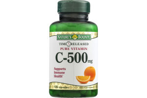 Nature's Bounty Time Released C-500mg Capsules - 100 CT