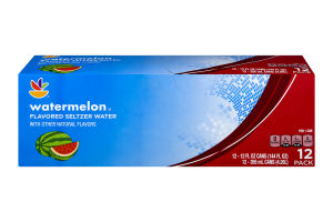 Ahold Flavored Seltzer Water Watermelon - 12 PK