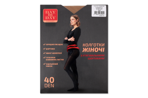 Колготи з утягувальними шортиками бежеві 40ден р.2 Day by Day