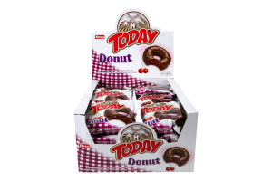 Кекс з какао в глазурі з начинкою зі смаком вишні Donut Today м/у 50г