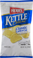 Herr's Kettle Cooked Potato Chips Classic Lattice Cut with Sea Salt