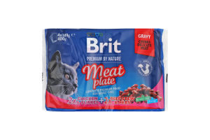 Корм Brit premium Meat plate 2х2 4*100г