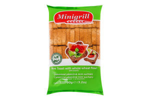 Тосты пшеничные из цельного зерна Minigrill Diatosta м/у 90г