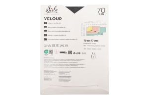 Колготи жіночі Велюр неро 70ден р.3 Сіела