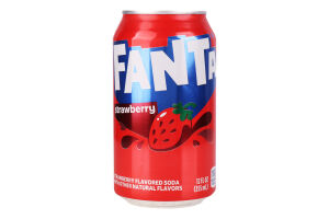 Напиток безалкогольный газированный ароматизированный Strawberry Fanta ж/б 355мл