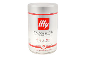 Кофе жареный в зернах Сlassico Illy ж/б 250г
