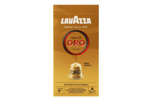 Кофе натуральный жареный молотый в капсулах Qualita Oro Lavazza к/у 55г