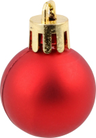 Куля новорічна червона пластик d3см №YLL001 Greenwich Products Co. Limited 1шт