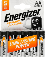 Батарейка AA 1.5V LR6 Primary alkaline Energizer 6шт