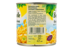 Кукуруза нежная вакуумированная стерилизованная Bonduelle ж/б 340г