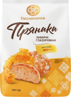 Пряники заварні глазуровані Зі смаком меду Dесняночка м/у 400г