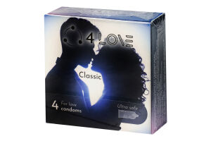 Презервативы из натурального латекса Классические 4Love 4шт