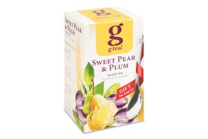 Чай черный байховый мелкий с ароматом груши и сливы G'tea! к/у 20х1.5г