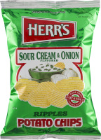 Herr's Ripples Potato Chips Sour Cream & Onion Flavored