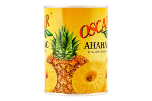 Ананас кольцами в сиропе Oscar foods ж/б 565г