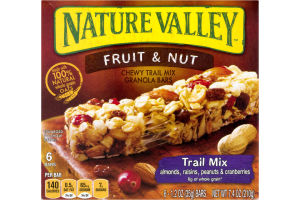 Nature Valley Fruit & Nut Chewy Trail Mix Granola Bars Trail Mix - 6 CT