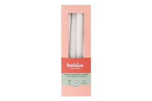 Свічки хмарно білий 245х24мм №958463 Essentials Bolsius 4шт