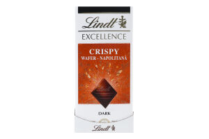 Шоколад темний з хрустким печивом Excellence Lindt к/у 100г