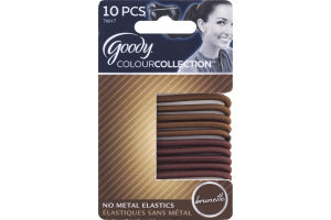 Goody ColourCollection No Metal Elastics Brunette - 10 CT