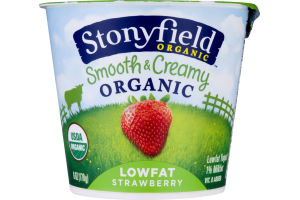 Stonyfield Organic Smooth & Creamy Lowfat Yogurt Strawberry